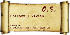 Oszkocsil Vivien névjegykártya
